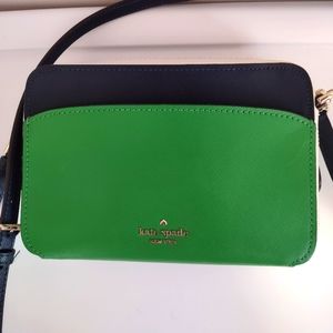 ♠️ KATE SPADE Lauryn Colorblock Camera Bag NWOT💚💙🤍💛